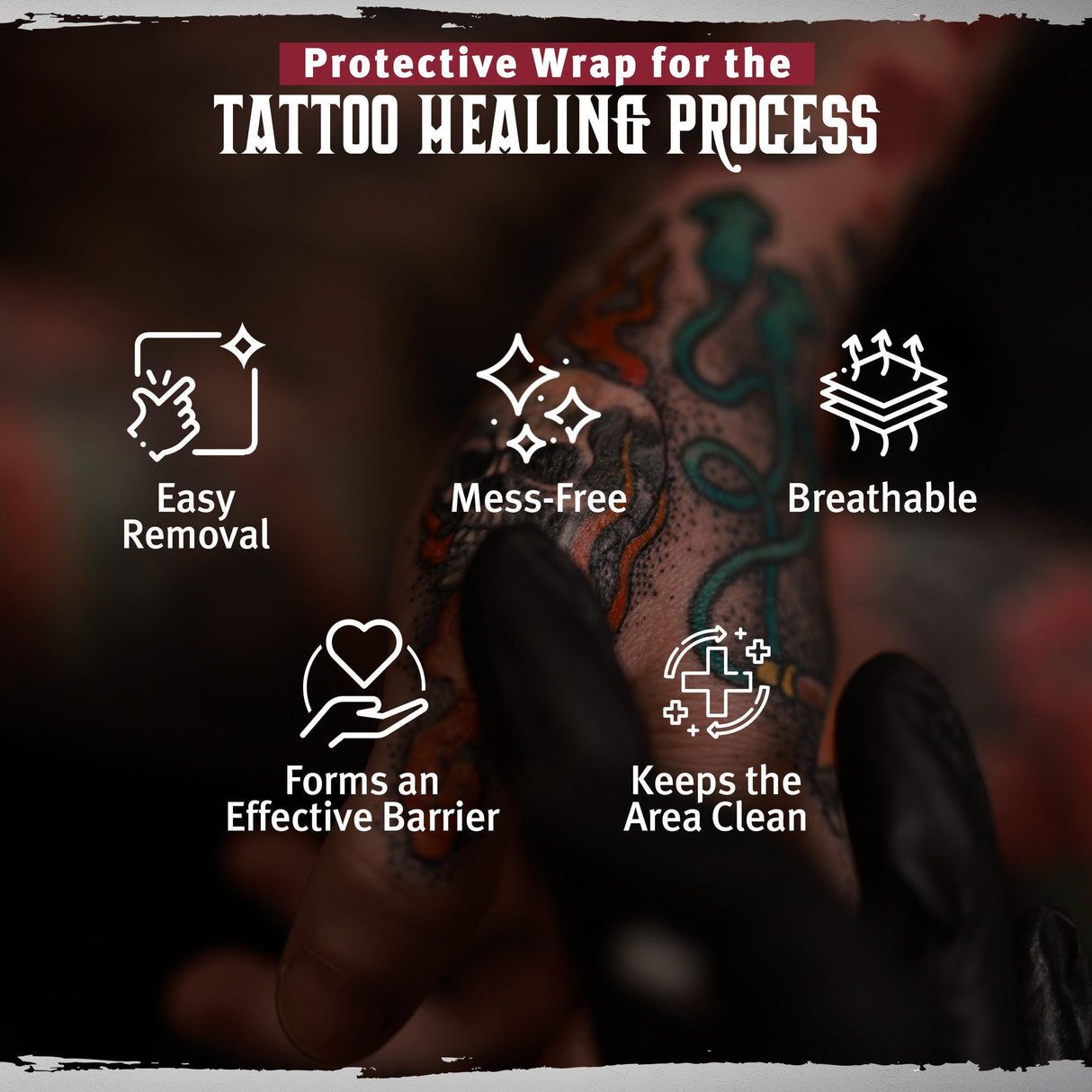 Hustle Butter Tattoo Aftercare Wrap 15cm x 2m - BVShop