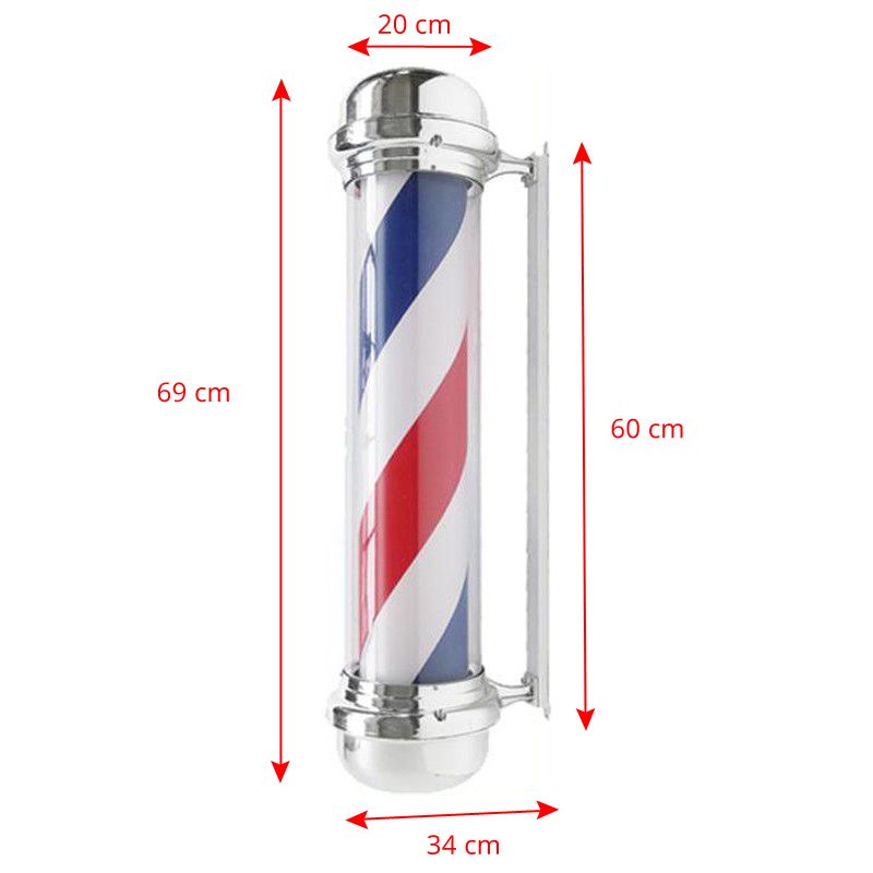 Illuminated plafond barber shop BB-02 silver large - BVShop