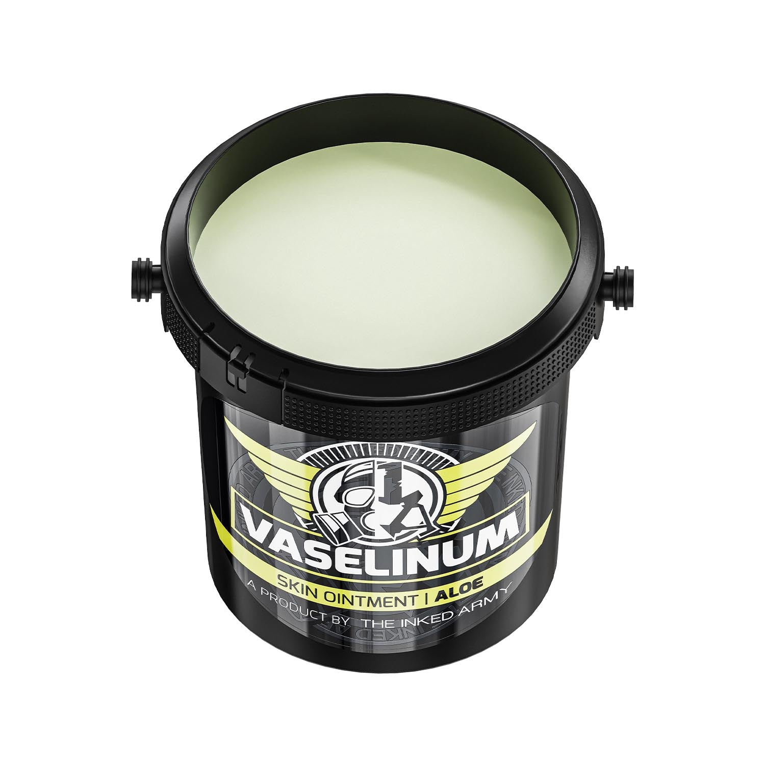 Inked Army Vaselinum Aloe with Aloe Vera extract in a 1000ml bottle, showing the clear liquid and label on the container.