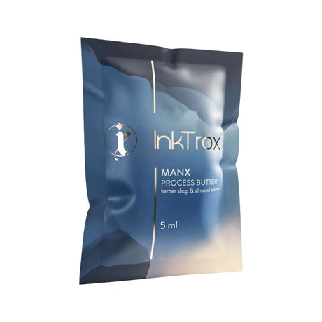 InkTrox Manx Tattoo Aftercare Butter 5ml jar with white lid, showing smooth cream for tattoo healing and skin nourishment.