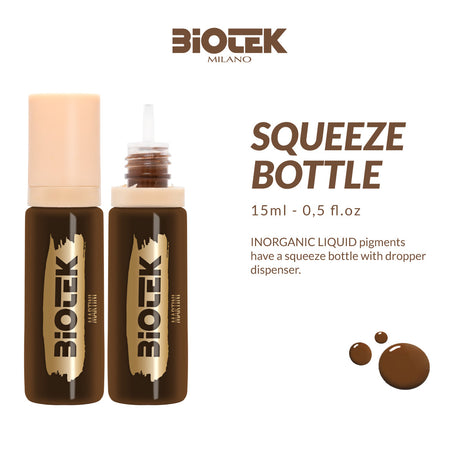 Biotek Moscow Mule pigment in a 15ml inorganic liquid bottle, shown with vibrant orange hue and product label visible