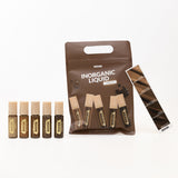 Open Biotek Inorganic Liquid Brow Kit with five 15ml bottles, featuring brow tinting liquids and applicator tools.