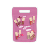 Biotek Lip Kit with ten 5ml lip glosses in various shades, displayed in a sleek, organized set.