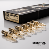 Kwadron Cartridge System SEM Essential Pack with 18 cartridges for tattoo machines, featuring various needle configurations.