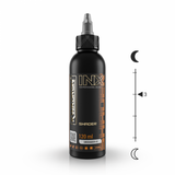Kwadron INX UniShader #3 tattoo pigment in 120ml bottle, creamy ink for smooth shading and coloring in tattoo artistry.