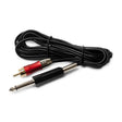 Kwadron RCA connector and jack Highline 2m straight black audio cable with connectors visible on each end