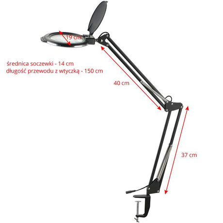 LED magnifying lamp moonlight 8013/6 "black for the table top - BVShop