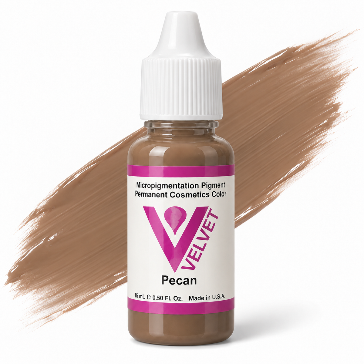 Li Pigments Velvet Pecan Pigment 15ml - bottle with liquid pigment colour swipe
