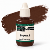 Li Pigments Micro Colors Brown 2 Pigment 12ml — bottle with pigment colour smear