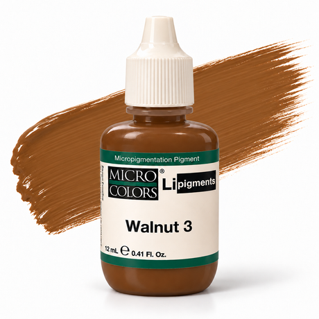 Li Pigments Micro Colors Walnut 3 Pigment 12ml — bottle with pigment colour smear