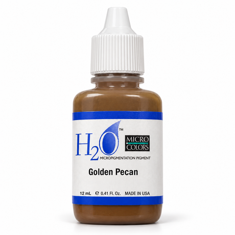 Li Pigments Micro Colors H2O Golden Pecan Practice Pigment 12ml — bottle on white background with soft shadow