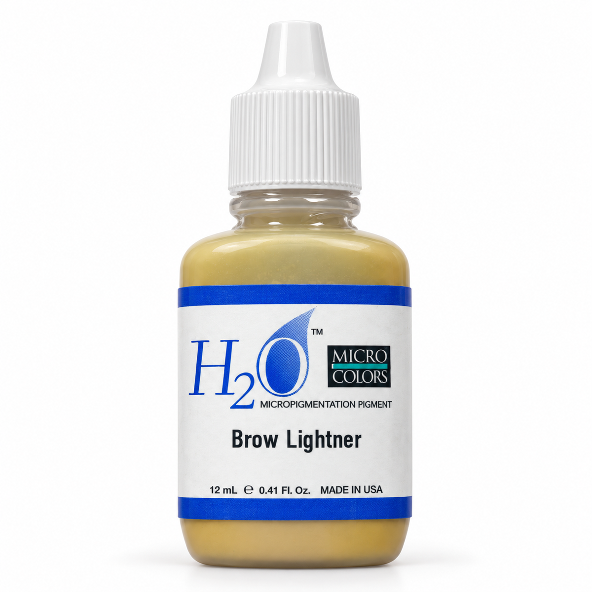 Li Pigments Micro Colors H2O Brow Lightener Practice Pigment 12ml — bottle on white background with soft shadow