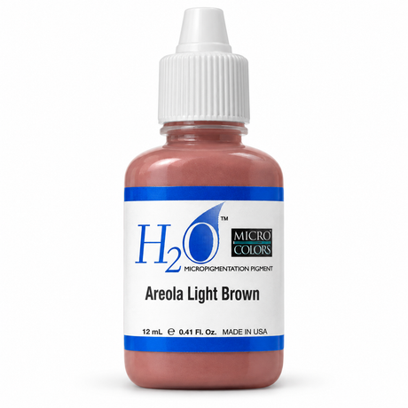 Li Pigments Micro Colors H2O Areola Light Brown Practice Pigment 12ml — bottle on white background with soft shadow