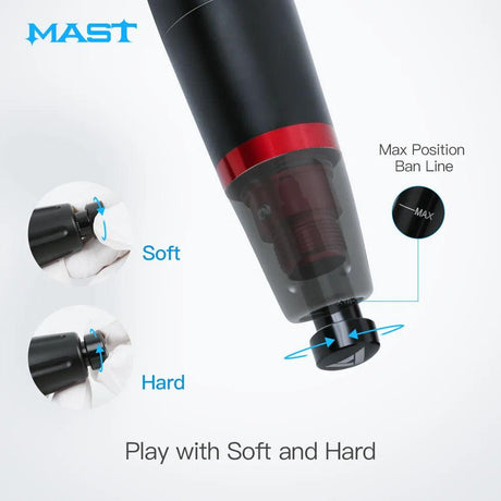 Mast Player Edition Rotary Space Aluminum Tattoo Machine Red - BVShop