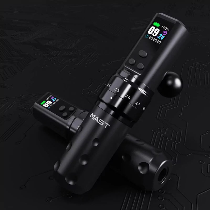 Mast Fold 2 Pro wireless tattoo machine with foldable design and ergonomic grip, ideal for professional tattoo artists.