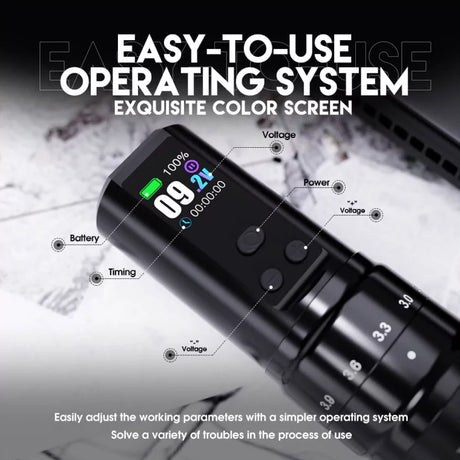 Mast Fold 2 Pro wireless tattoo machine with sleek design and ergonomic grip, ideal for professional tattoo artists.