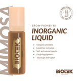 Biotek Mimosa Pigment 15ml bottle with label, showcasing natural botanical extract for skin pigmentation.