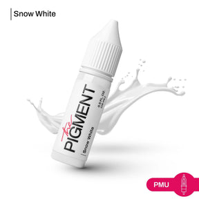 The Pigment Snow White Corrector Pigment 15ml bottle, featuring a white pigment for cosmetic or artistic use.