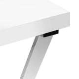 Momo 04-SL cosmetic desk with sleek black finish, spacious tabletop, and multiple drawers for makeup and beauty essentials.
