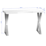 Momo 04-SL Cosmetic Desk with spacious surface and sleek design, featuring multiple drawers for makeup and beauty organization.