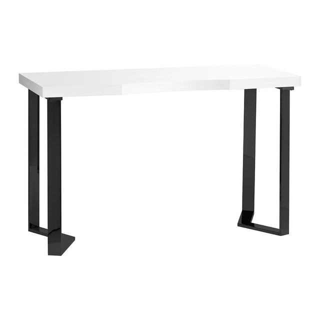 Momo 05-BL cosmetic desk with sleek blue finish, featuring a spacious tabletop and storage drawers for makeup and beauty essentials.