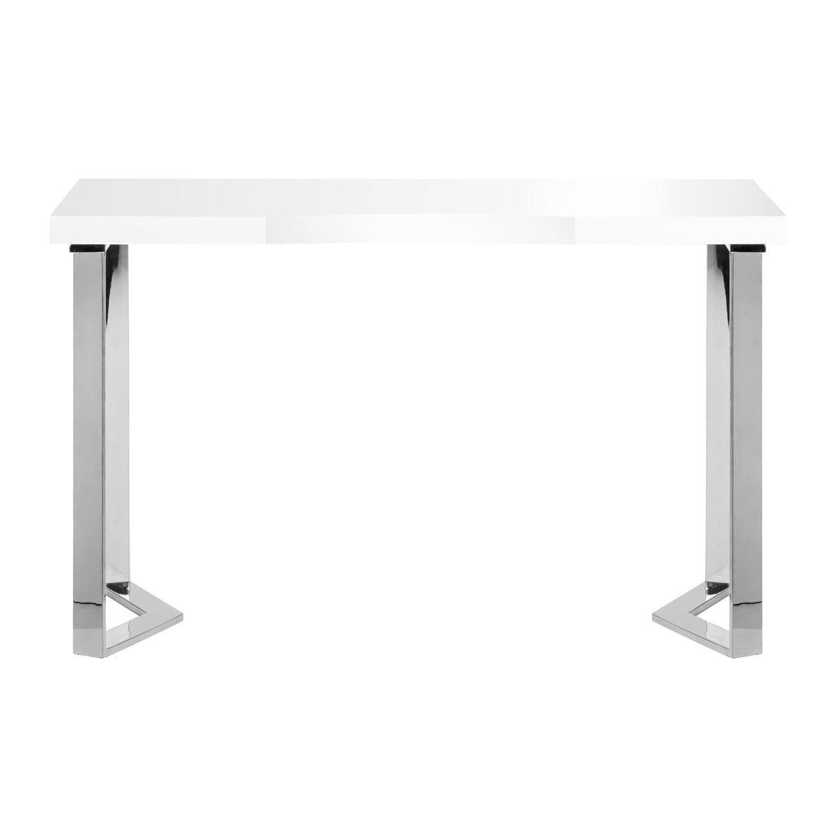 Momo 05-SL cosmetic desk with white finish, spacious tabletop, and storage compartments for makeup and beauty essentials.