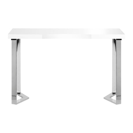 Momo 05-SL cosmetic desk with white finish, spacious tabletop, and storage compartments for makeup and beauty essentials.