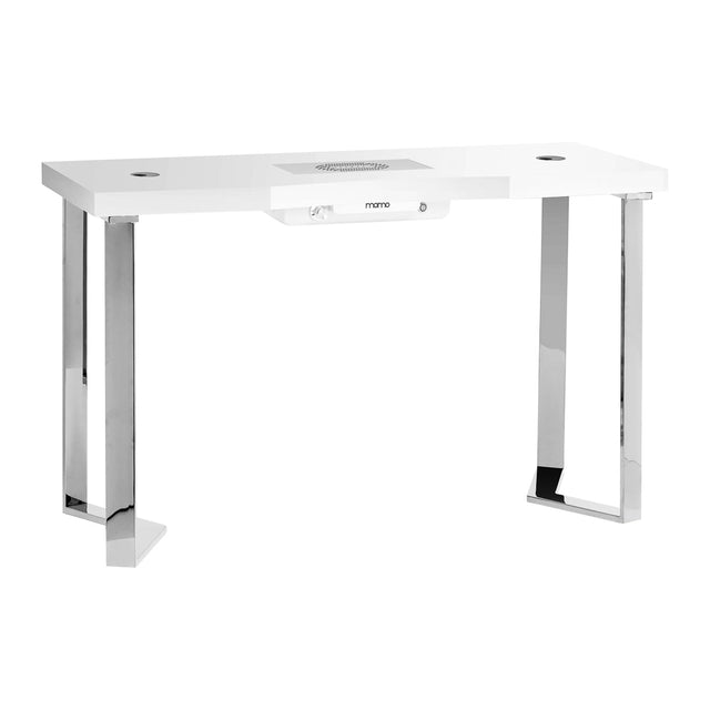 Momo 05-SL cosmetic desk with absorber features a sleek design and organized surface for beauty and makeup routines.