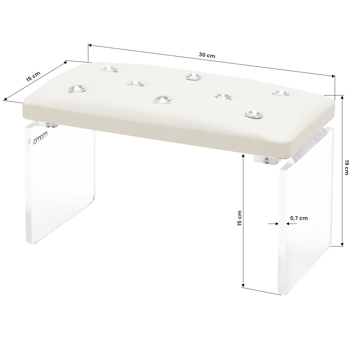 Momo Diamond manicure support stand Ecru - BVShop