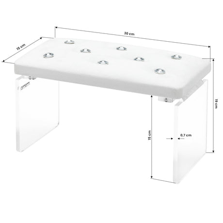 Momo Diamond manicure support stand Velour Ecru - BVShop