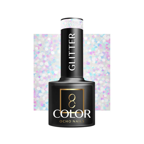 OCHO NAILS Hybrid nail polish glitter G01 -5 g - BVShop