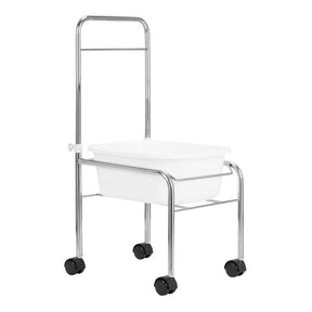 Pedicure tray on wheels, chrome - BVShop