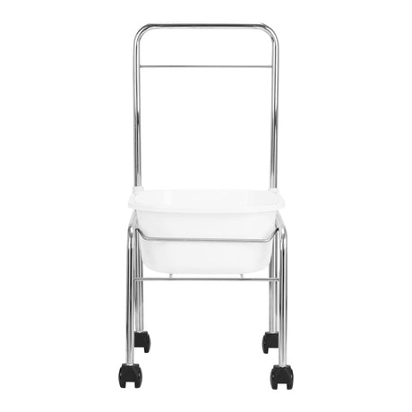 Pedicure tray on wheels, chrome - BVShop