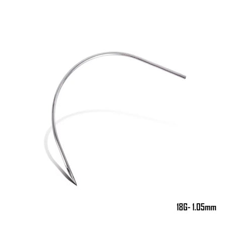 BVShop precision straight and curved piercing needles for professional body jewelry piercing procedures.