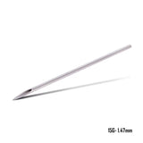 Killer Ink Precision Straight Piercing Needles for professional body piercing, arranged in a sterile packaging.