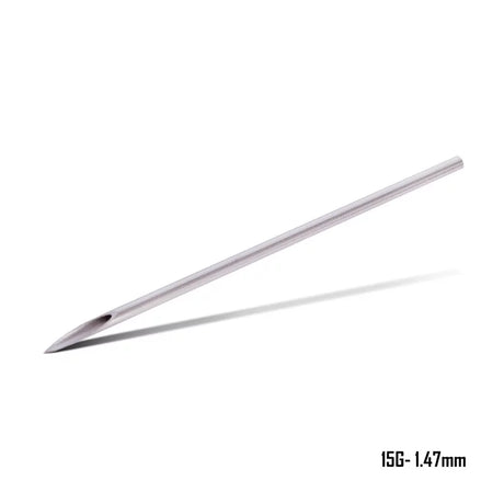 Killer Ink Precision Straight Piercing Needles for professional body piercing, arranged in a sterile packaging.
