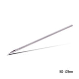 Killer Ink Precision Straight Piercing Needles arranged in a row, designed for professional body piercing procedures.