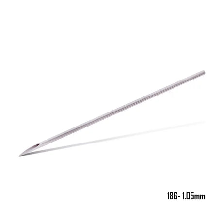 Killer Ink Precision Straight Piercing Needles displayed in a sterile packaging, designed for professional body piercing procedures.