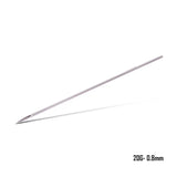 Killer Ink Precision Straight Piercing Needles arranged in a row for professional body piercing procedures.