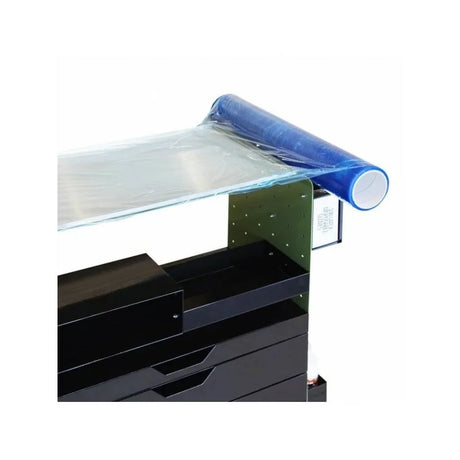 Blue protective foil film from BVShop, 50cm wide and 75m long, shown in a roll ready for surface protection.
