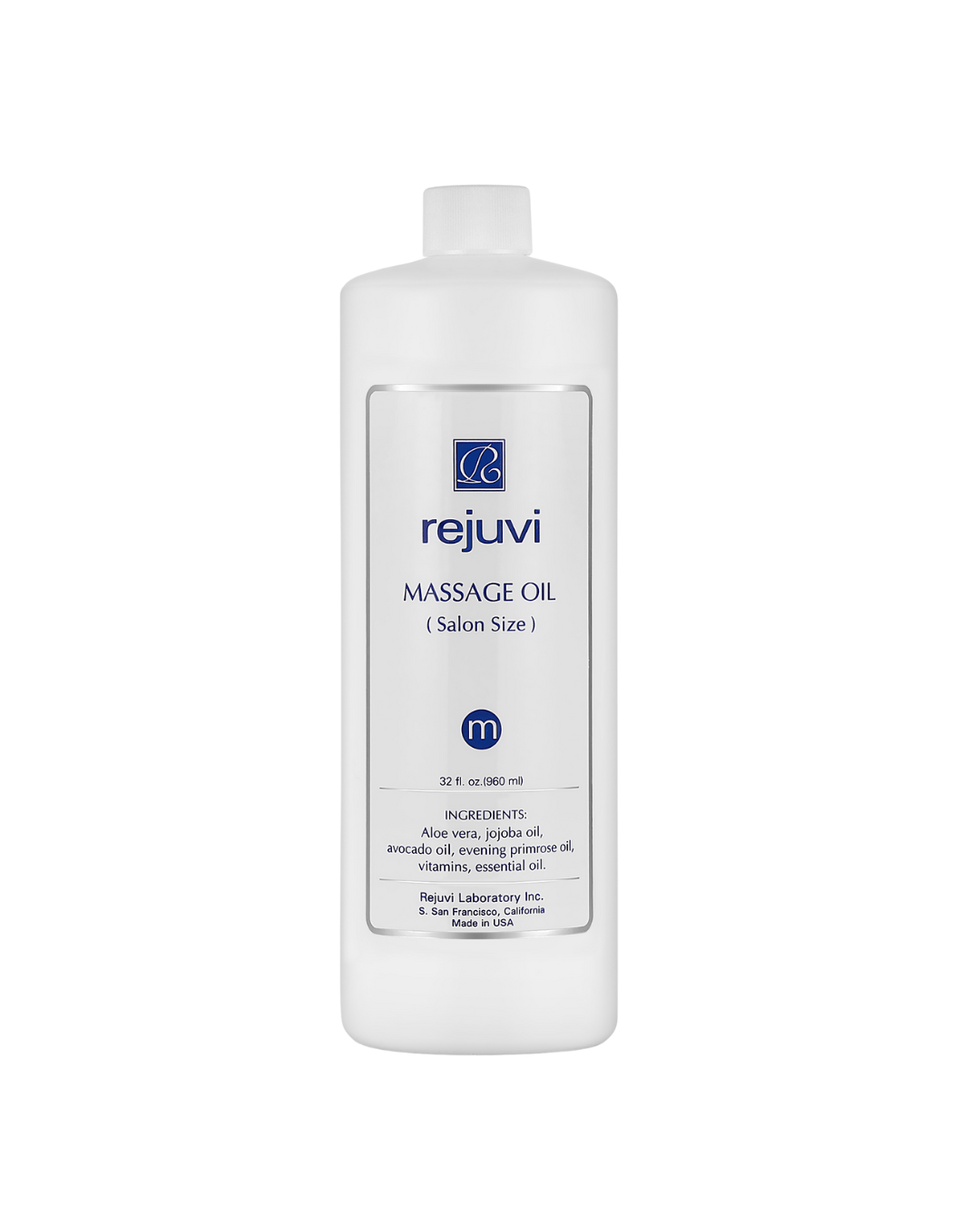 Rejuvi M Massage Oil 960ml pump bottle face and body massage oil