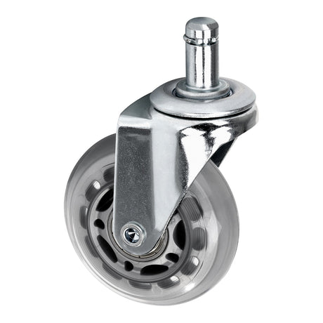 Roll Speed silver press-on stool wheel set of 5 pieces - BVShop