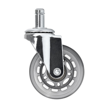 Roll Speed silver press-on stool wheel set of 5 pieces - BVShop