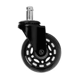 Roll Speed stool wheel black press-on set of 5 pieces - BVShop