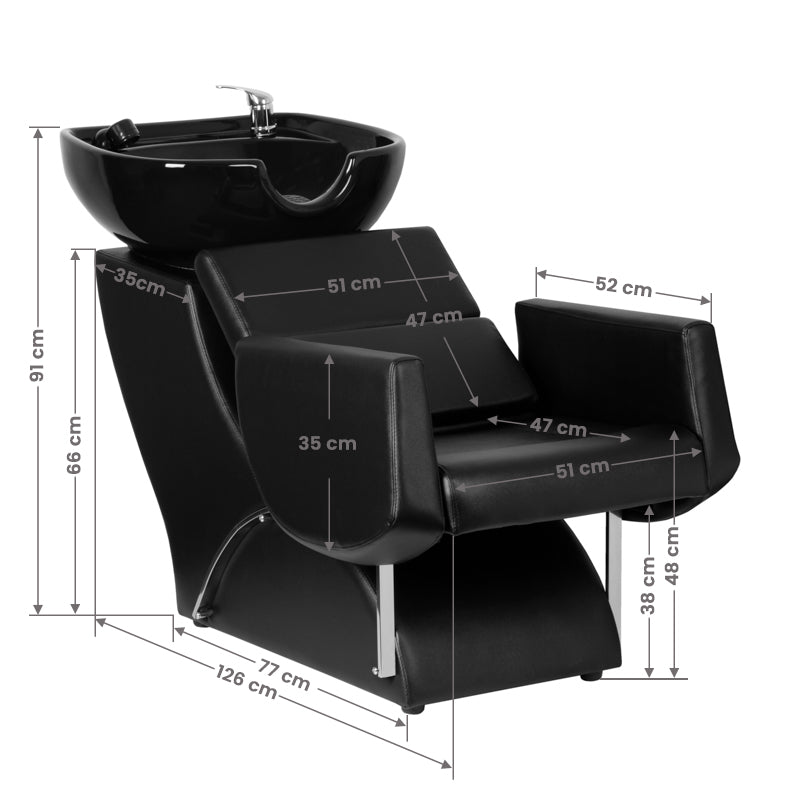 SANTIAGO BLACK GABBIANO HAIR WASH UNIT - BVShop