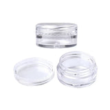 Transparent 3ml mini cosmetic jar with secure screw-on lid