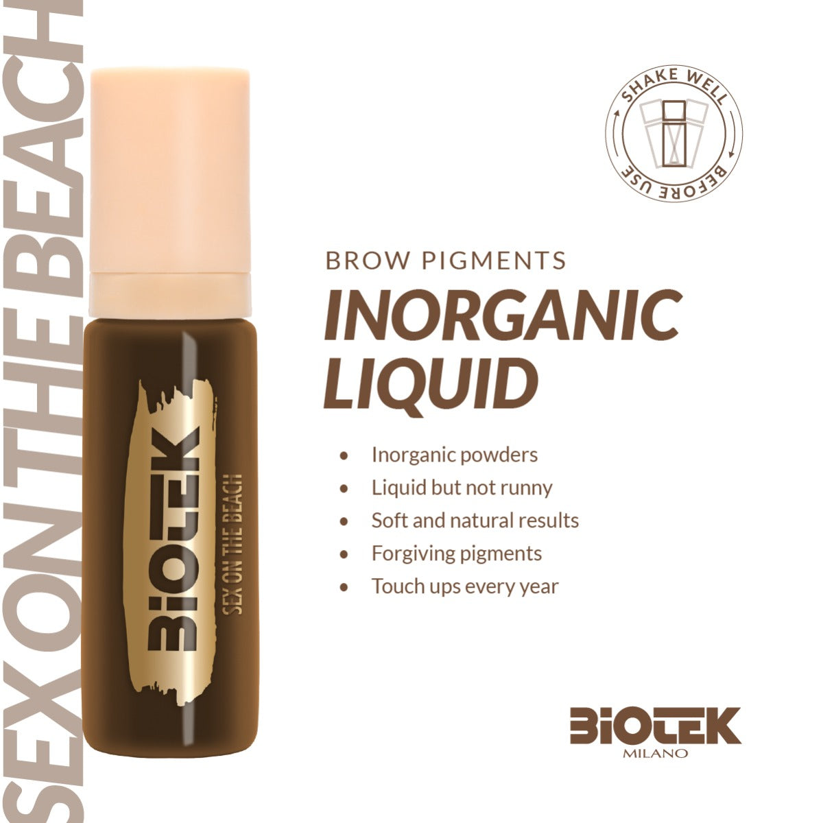 Biotek Sex On The Beach pigments in a 15ml bottle, vibrant color for cosmetics or body art.