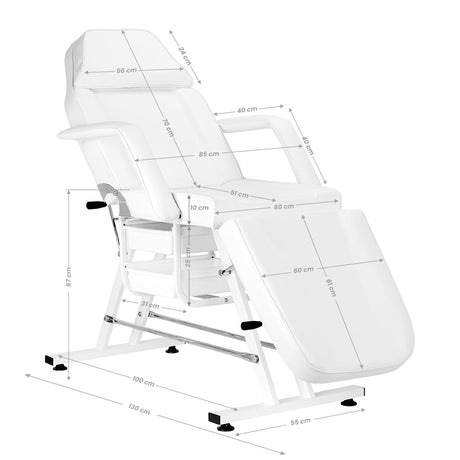 SILLON COSMETIC CHAIR WITH CUVETTES WHITE - BVShop