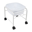 Simple pedicure tray with white wheels - BVShop