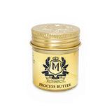 Skin Monarch Process Butter 50ml jar with smooth, creamy texture, showcasing nourishing skincare product in a white container.